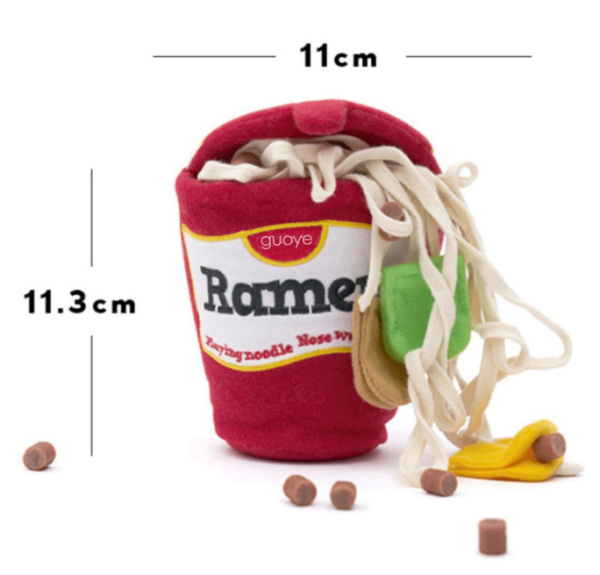 ราเม็งซ่อนขนม ของฝึกการดมกลิ่น ของเล่นหมา ของเล่นสุนัข ของเล่นลูกหมา Raman Dog Toy ซ่อนขนม - Image 3